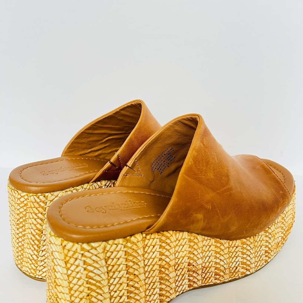 NEW! Seychelles Tulip Leather Wedge Slip On Sandal - Picture 5 of 9